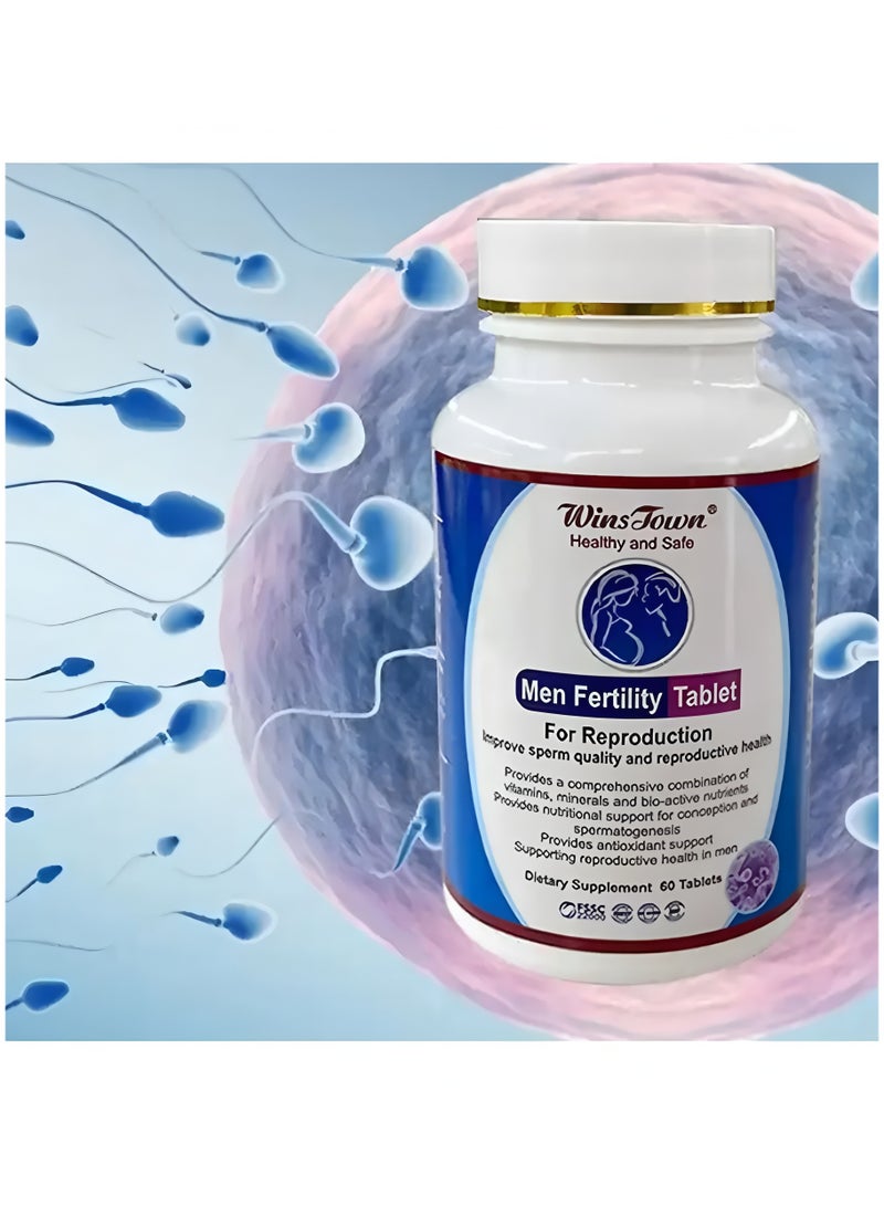 Wins Town Male Fertility Supplements   Folic Acid   Magnesium Multivitamin 60 Softgels for Optimal Vitality  Reproductive Health - Image 2
