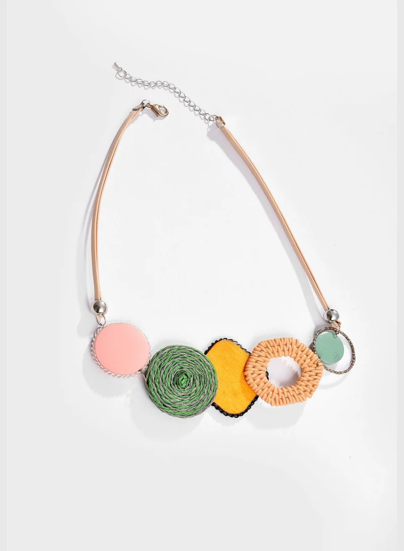 SOHI Gold Plated Designer Necklace