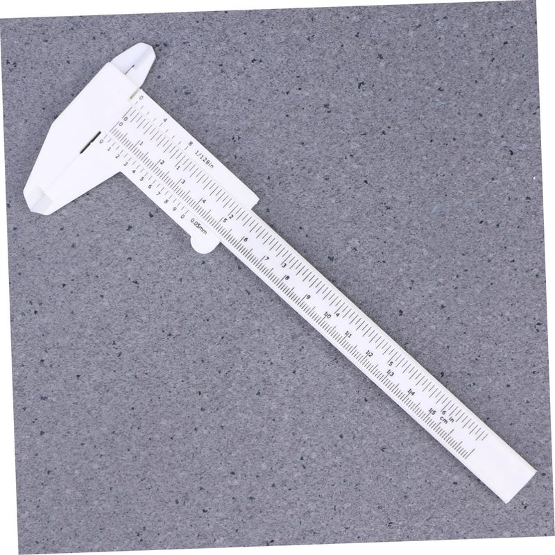 مقياس بلاستيكي صغير مزدوج القياس متري وإمبراطوري لقياس العمق الداخلي والخارجي والخطوة - Image 3