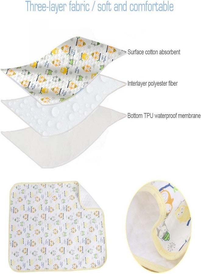 MOPPETS Baby Reusable Soft Cotton Baby Waterproof & Breathable Nappy/Diaper Changing Mat - Washable and Reusable- Waterproof & Breathable (20 * 28 inch) PACK OF 2 - Image 2