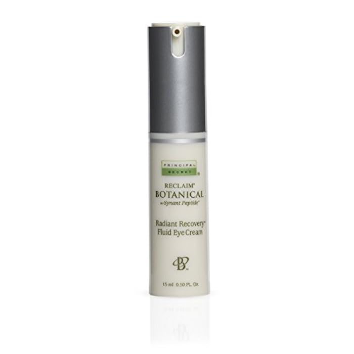 Principal Secret reclaim BOTANICAL Anti-Aging Radiant Recovery Fluid Eye Cream Plant Based Retinol, Argireline, Squalane, Peptides, Ceramides Hyaluronic Acid for Dark Circles & Wrinkles 0.5oz - Image 1