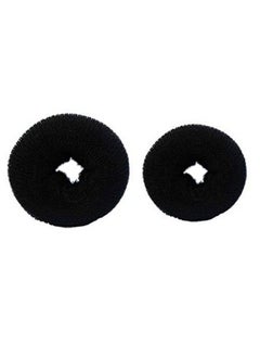 Maahal ™ Pack Of 2 Hair Donuts All 2 Different Sizes Medium & Small (Black) Pack Of 2  - Image 5