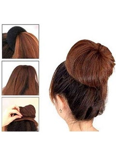 Maahal ™ Pack Of 2 Hair Donuts All 2 Different Sizes Medium & Small (Black) Pack Of 2  - Image 3