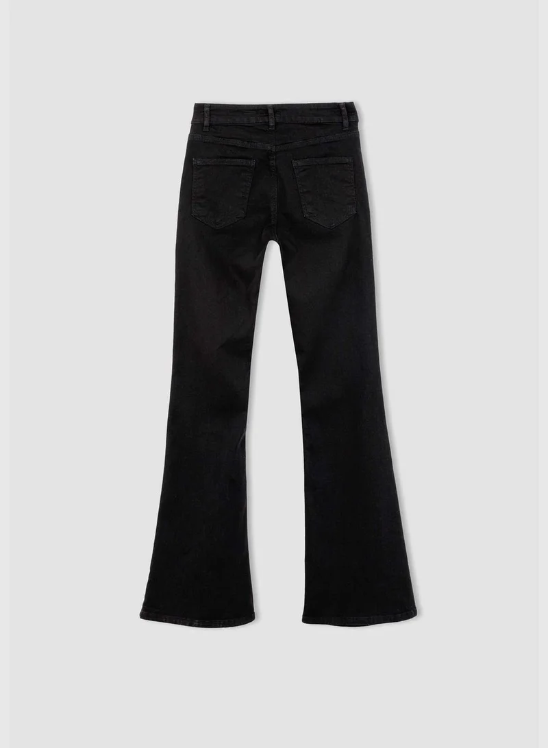 DeFacto Woman Flare Fit Denim Trousers
