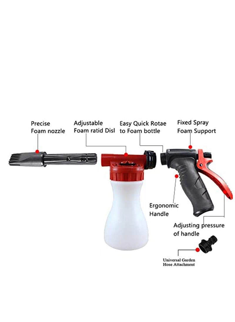SYOSI - Adjustable Water Pressure, Best Care for Car, Car Foam Gun, Adjustable Hose Wash Sprayer with Adjustment Ratio Dial Foam Blaster, Foam Cannon Attaches for Any Garden Hose - Image 1