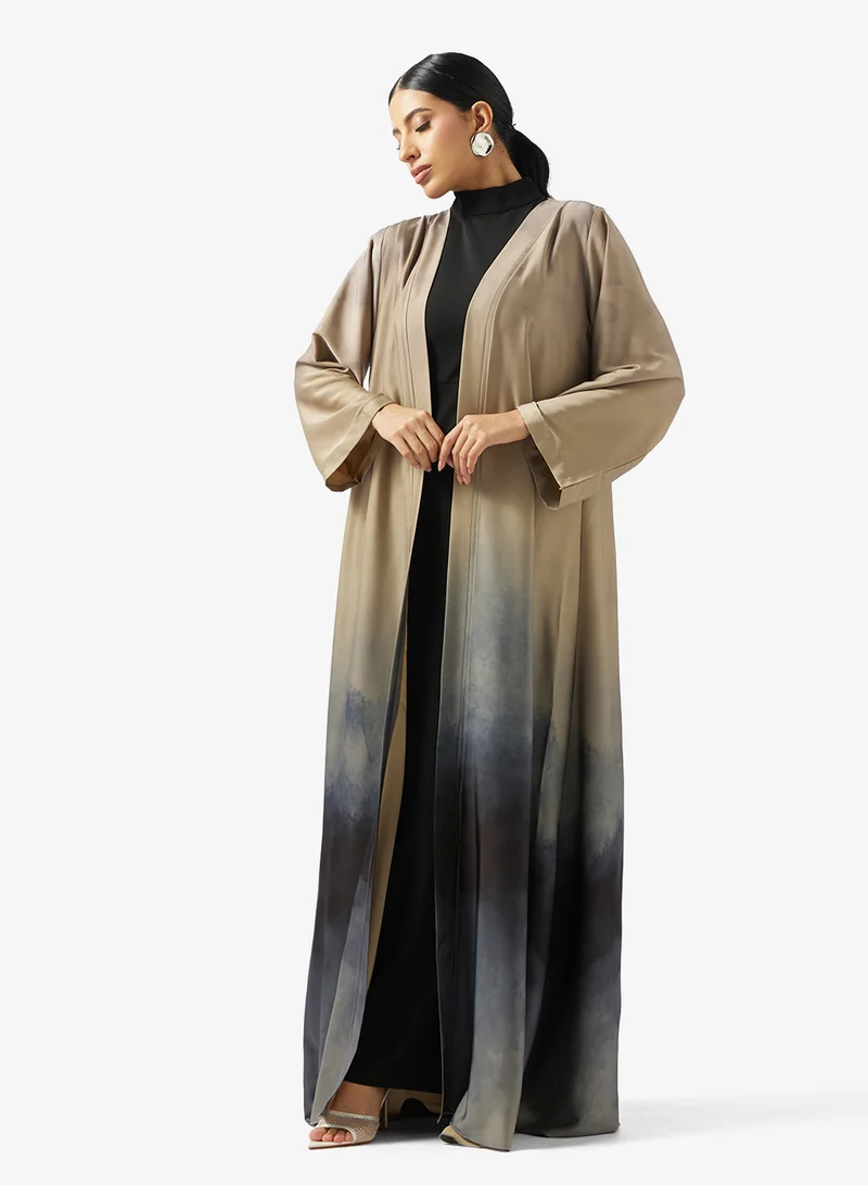 Golden Apple Printed 2PCS Set Abaya