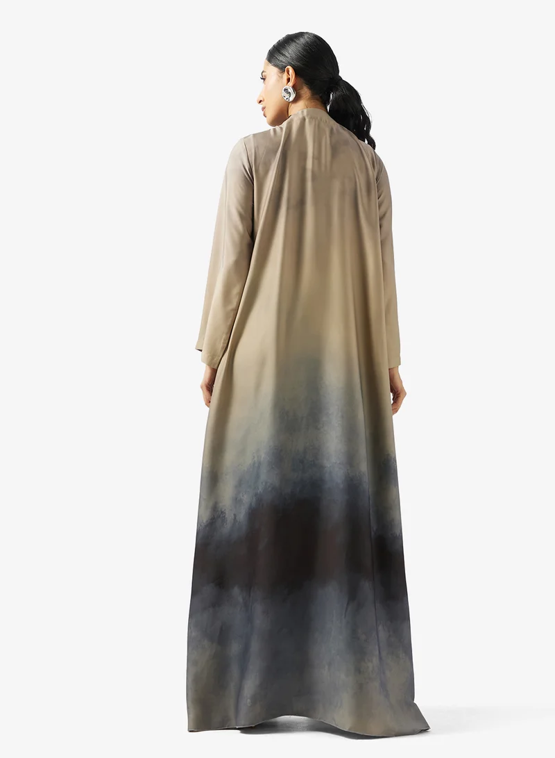 Golden Apple Printed 2PCS Set Abaya