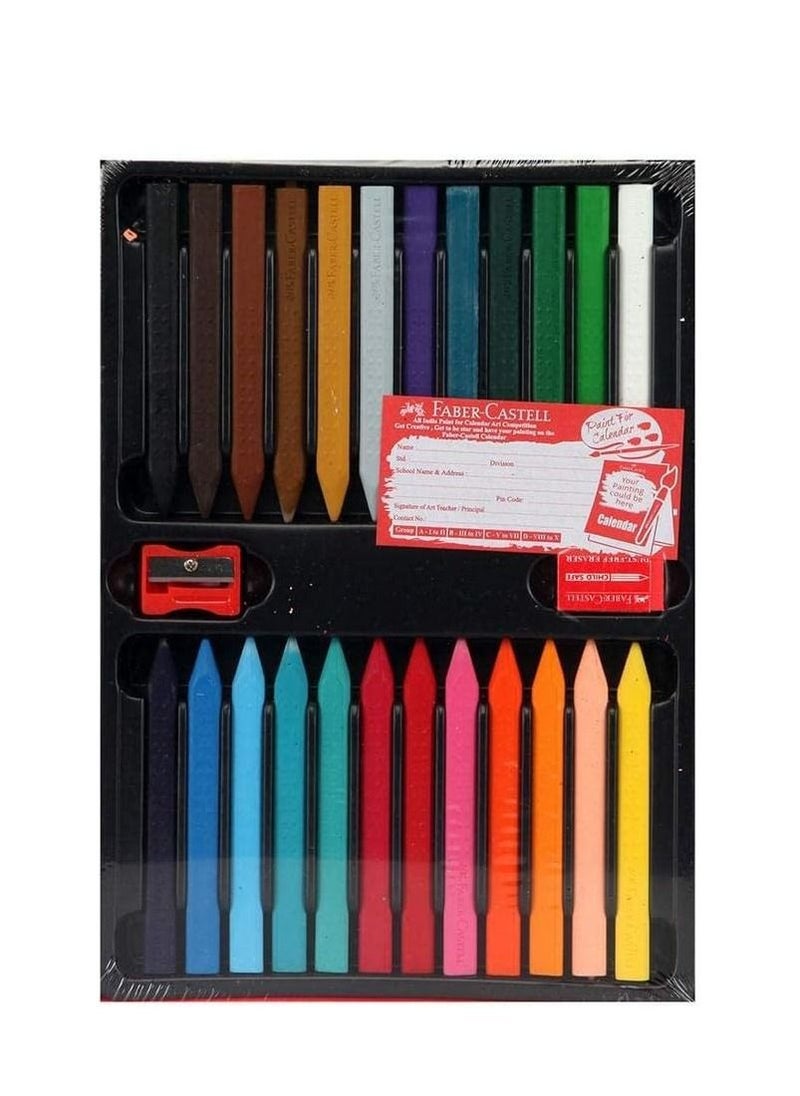 FABER-CASTELL - 24-Piece Grip Erasable Crayons Multicolour - Image 1
