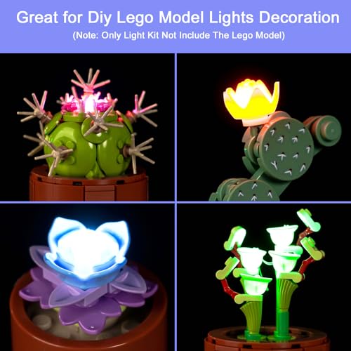 Hilighting Upgraded Led Light Kit for LEGO Icons Tiny Plants Building Toy Set Carnivorous Tropical and Arid Flora Compatible with LEGO 10329 Gift Idea for Boys Girls and Kids Model Not Included - Image 5