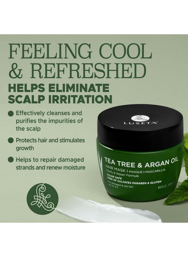 لوسيتا قناع الشعر بزيت شجرة الشاي من لوسيتا، 16.9 أونصة، علاج مرطب ومهدئ لحكة فروة الرأس والقشرة - Image 2