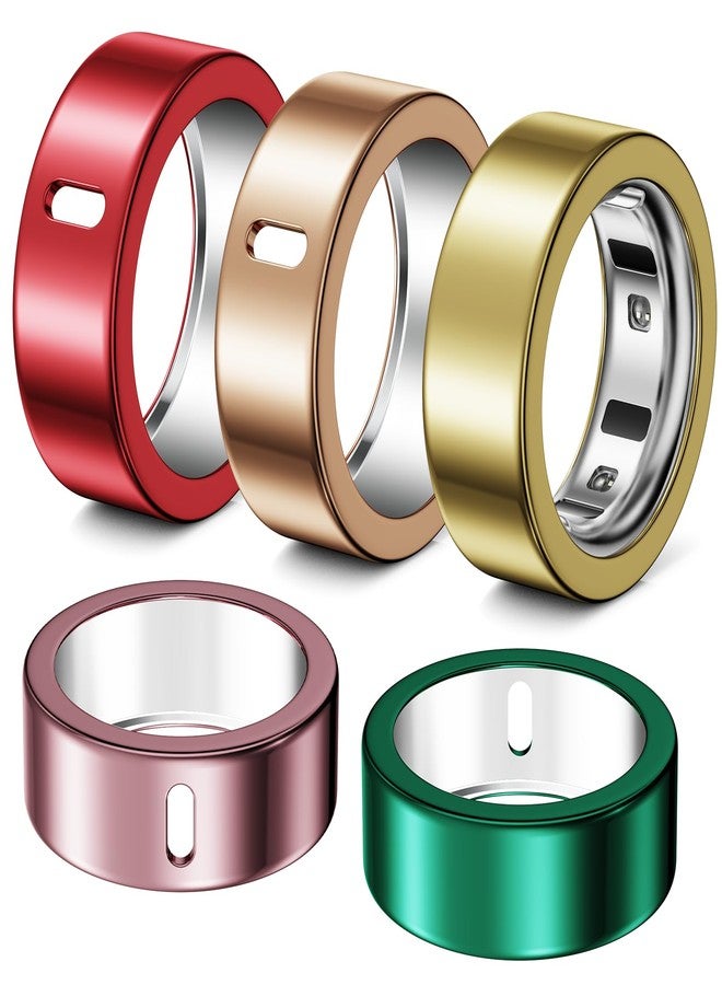 Hexasider 5 Pack Ring Cover Compatible with Oura Ring Gen 4/Oura Ring Gen 3 Horizon/Heritage, Abrasion-Resistant TPU Case for Oura Ring Protector Accessories for Oura Size 8 - Image 1