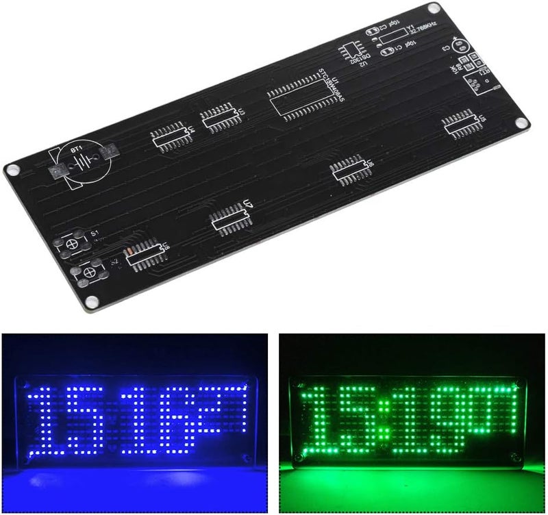 klarako Digital Clock Kits LED 5V DIY Alarm Clock Kit Dots Module with Temperature Prompt - Image 2
