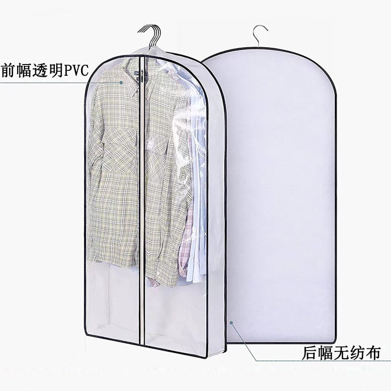 Transparent Pvc New Non-Woven Suit Bag Coat Clothing Dust Bag Three-Dimensional Clothes Dust Cover - Image 4