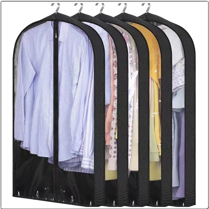 Transparent Pvc New Non-Woven Suit Bag Coat Clothing Dust Bag Three-Dimensional Clothes Dust Cover - Image 1