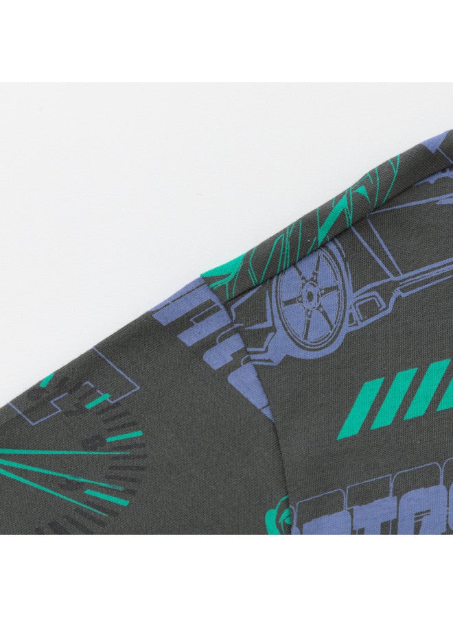 Balabala Kids Short Sleeve T-shirt Boys' Summer 2025 Collection Full Print Cotton Top - Image 5