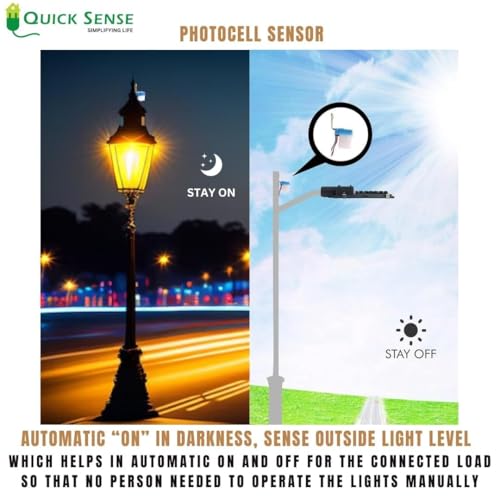 Quick Sense(QS-301) : 220 V Auto Day/Night on and off Photocell, LDR Sensor Switch (6 A) for Lighting - Image 5