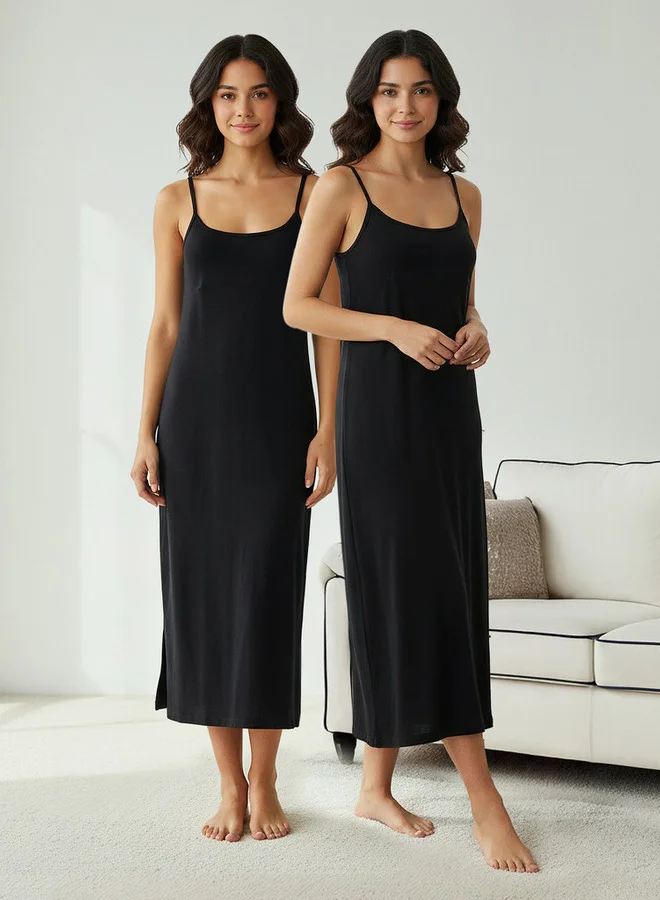 سبلاش فيڤ فستان سليب بحمالات قابلة للتعديل