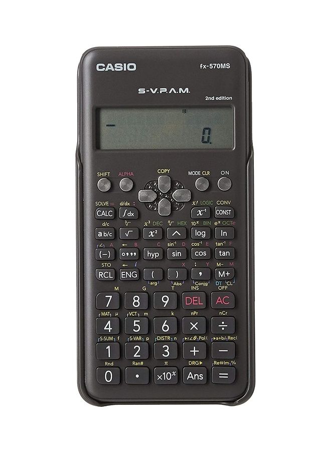 CASIO FX-570MS 2nd Edition Scientific Calculator With 2-Line Display Black - Image 1