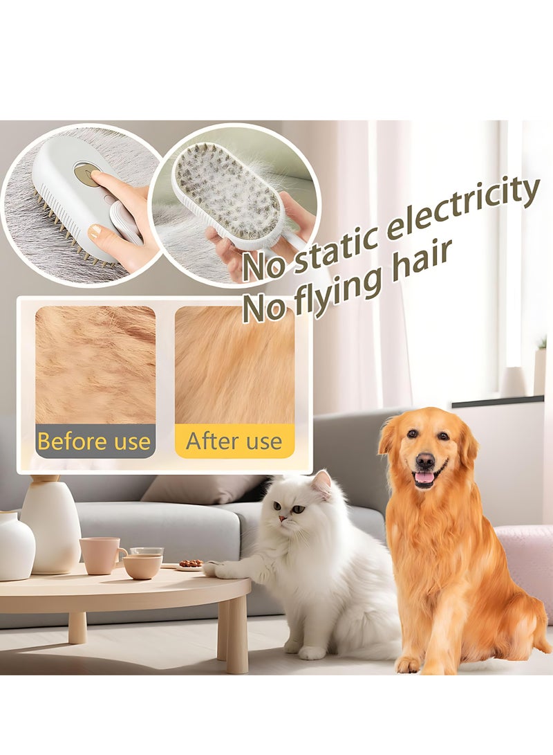 Generic 2025 Upgraded Pet Electronic Spray Comb, 3-in-1 Cat & Dog Grooming Brush for Massage, Hair Removal, and Anti-Shedding, Self-Cleaning Comb for Tangled & Loose Fur, Pet Hair Remover for Cats & Dogs  - Image 5