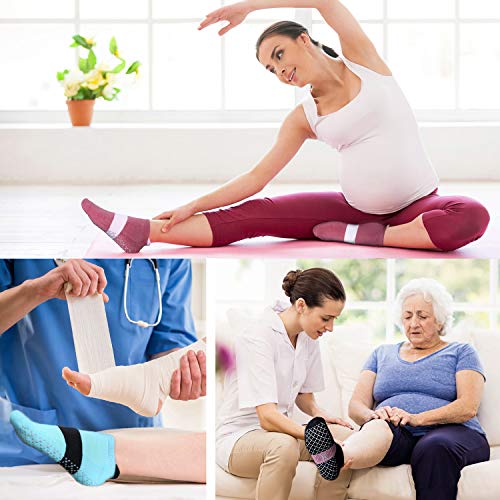 unenow Unisex Non Slip Socks with Grips Cushion for Yoga Pilates Barre Home & Hospital - Image 5