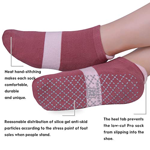 unenow Unisex Non Slip Socks with Grips Cushion for Yoga Pilates Barre Home & Hospital - Image 3