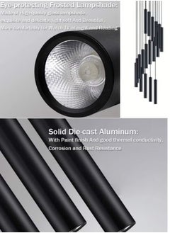 Black Modern Pendant Lights Dia 6CM 7W L40CM Tube LED Mini Kitchen Focus Hanging Lamp Downlight Nordic Long Tube Hanging Lamp Spot Light Art Decor Lighting Fixture for Dining Room Kitchen Bar - pzsku/Z70280D6186F08B20CEE2Z/45/_/1733914900/ed5acbca-5c39-4bc3-8c25-01edc3d0239c