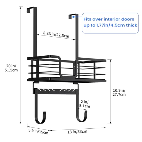 TJMOREE TJ.MOREE Over The Door/Wall Mount Ironing Board Hanger, Laundry Room Iron and Ironing Board Caddy Storage for Water Mister, Fabric Sprays, Laundry Detergent - Image 3