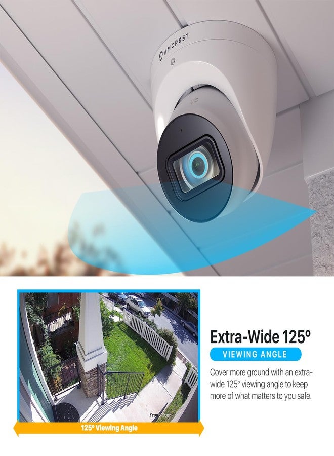 Amcrest Analog 4K Outdoor Security Camera, Turret 8MP @15fps CCTV-Coax-BNC, 65ft Night Vision, 125° Angle, Built-in Mic, White (AMC4KDM28-W-V3), (Not an IP Camera) DVR Required, Not Included - Image 5