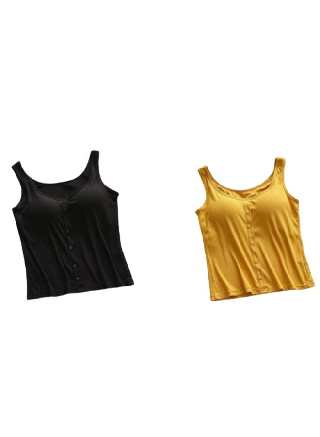 KUYING New Comfortable Skin Friendly Breathable And Slim Fit Vest Set Of 2  - Image 1