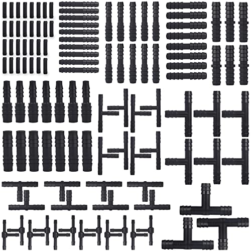 Easily 115 PCS Vacuum Connector Assortment Heat Resistance 24046012 Sizes Automotive Vacuum Tubing Connector Vacuum Tee Connector Assortment Kit BlackNylon - Image 1