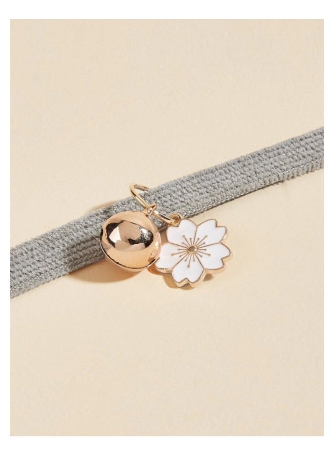 Cute cat collar with pendant and bell, adjustable size, anti-choke, suitable for cats and other small pets - Image 4