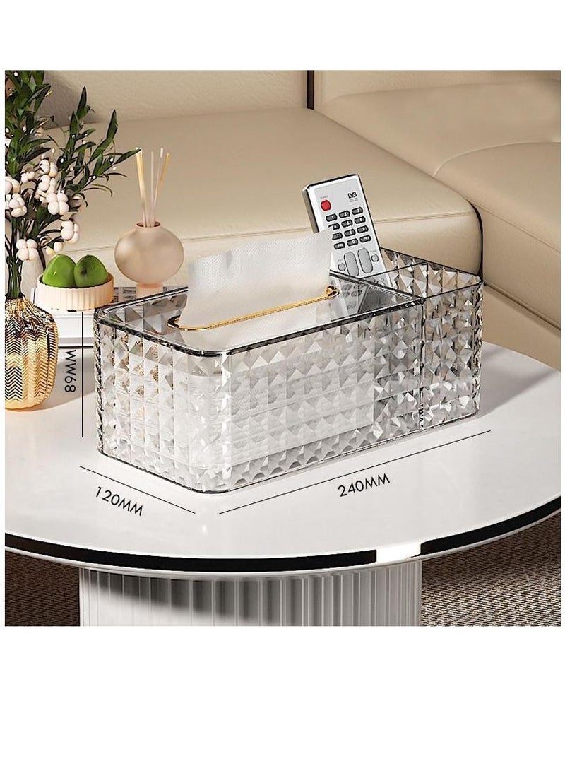 ميكسد صندوق تخزين أكريليك أبيض شفاف لطاولة مكتب حمام السيارات - Image 1