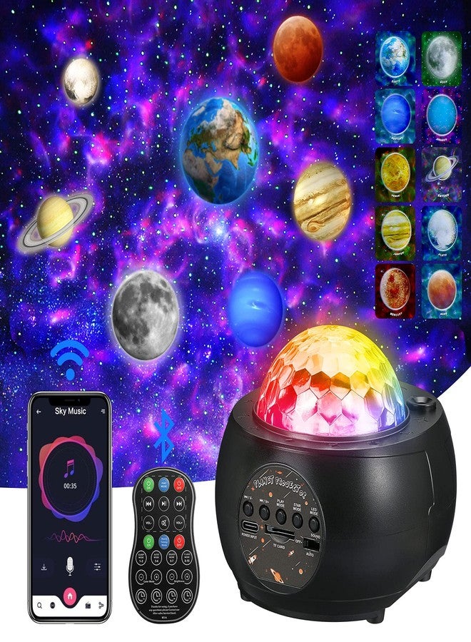 RCMo Galaxy Projector, Star Projector for Bedroom, Planet Night Lights Projector with Remote & Bluetooth Music Speaker, Multiple Solar System Projector for Kids, Space Lights for Ceiling Decor - Image 1