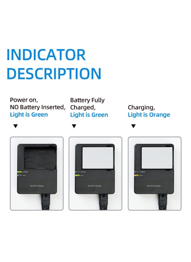 Mijioceon LP-E8 Battery Pack Charger，LC-E8 Charger Compatible for Canon EOS Rebel T2i, T3i, T4i, T5i, 550D, 600D, 650D, 700D,  X4, X5, X6i, X7i Digital Camera.  - Image 5