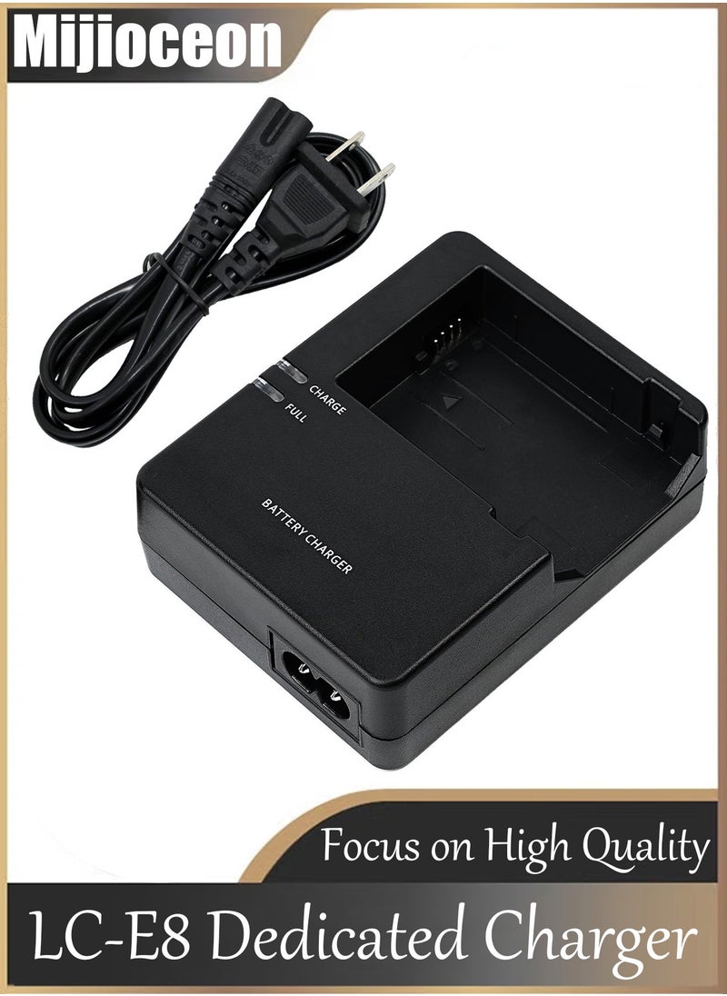 Mijioceon LP-E8 Battery Pack Charger，LC-E8 Charger Compatible for Canon EOS Rebel T2i, T3i, T4i, T5i, 550D, 600D, 650D, 700D,  X4, X5, X6i, X7i Digital Camera.  - Image 1