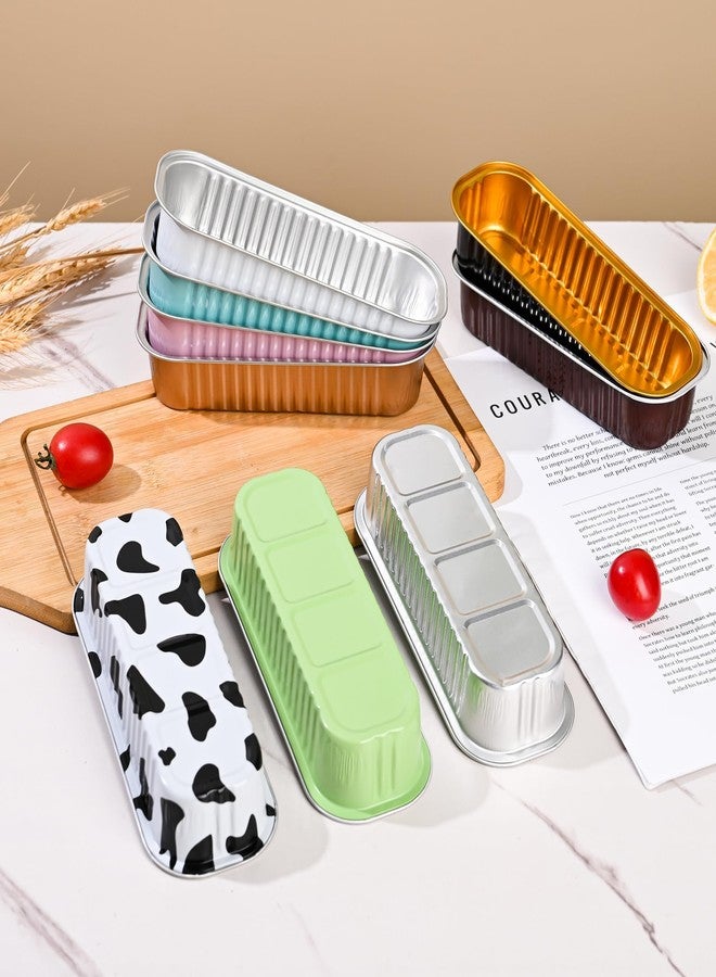 Findful Mini Loaf Baking Pans with Lids And Spoons (50 Pack, 6.8oz) Rectangle Aluminum Foil Baking Pans Tins Containers - Cupcake Containers Wrappers Cheesecake Creme Brulee Ramekins - Image 3