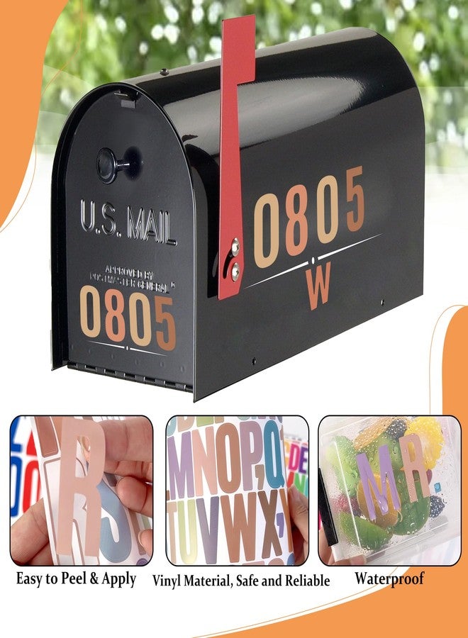 Metsyth Letter Stickers 30 Sheets 1500 PCS Large Alphabet Sticker 2 Inch Vinyl Self Adhesive Stick on Stickers for Water Bottles Cup Mailbox Craft Scrapbooking Boho Classroom Decor Morandi Colors - Image 3