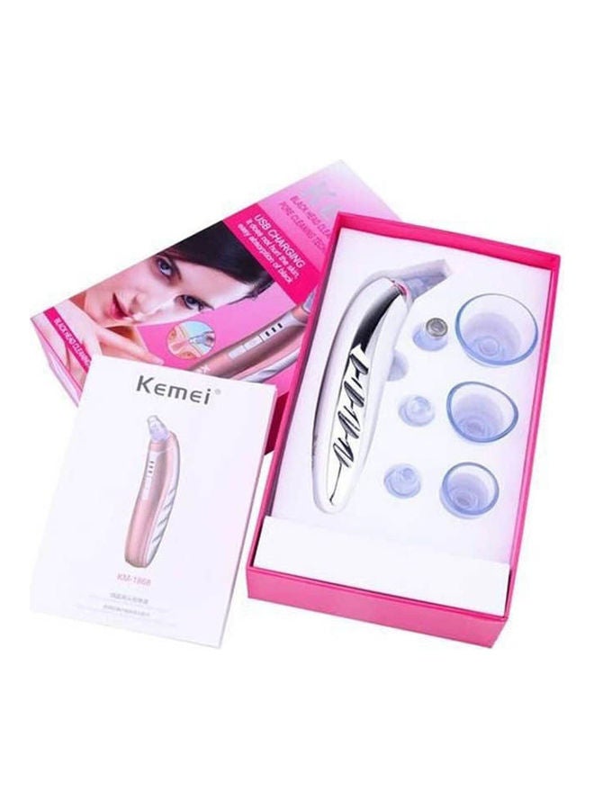 Kemei Electronic Blackhead Vacuum Suction Remover Facial Pore Cleaner Silver - Image 3