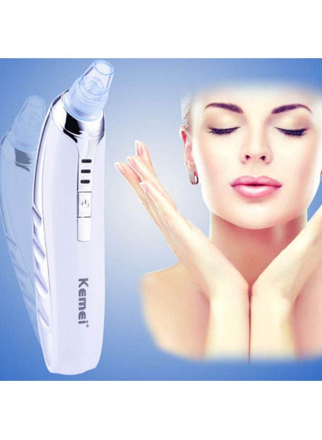 Kemei Electronic Blackhead Vacuum Suction Remover Facial Pore Cleaner Silver - Image 2