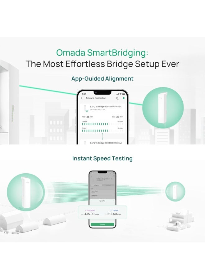 Tp-link Tl TP-Link Omada EAP215-Bridge KIT | 5 GHz 867 Mbps Point to Point Wireless Bridge | Indoor/Outdoor Long Range Access Point, 3 Miles | Mesh, MU-MIMO | SDN... - Image 5