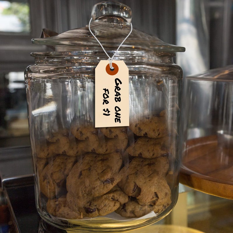 SmartSign Blank Shipping Tags with Pre-Attached Loop Strings, Size-1, Pack of 1000, 10pt Thick Manila Cardstock Tag, 1.375" x 2.75" Paper Hang Tags with Reinforced Fiber Patch - Image 3