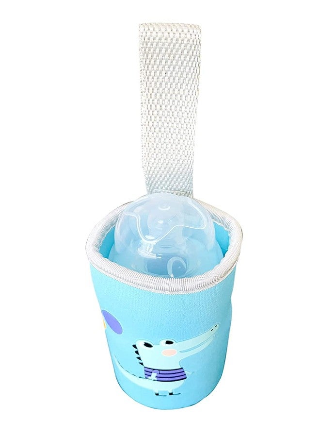 Aplam Chaplam Cute Animated Patterned Soft Stretchable Baby Feeding Bottle Cover with Easy to Hold Strap for 120ml, 150ml, 240ml (Pack of 1- Multicolor4) - Image 4