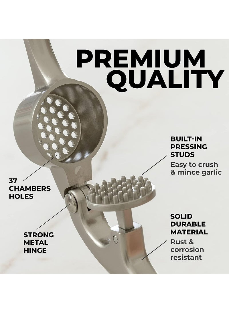 توب تشويس هراسة ثوم إستانلس ستيل متعددة الوظائف,مفرمة ثوم معدنية ، كسارة ثوم قابلة للغسل ، مفرمة ثوم المطبخ ، عصارة الزنجبيل - Image 2