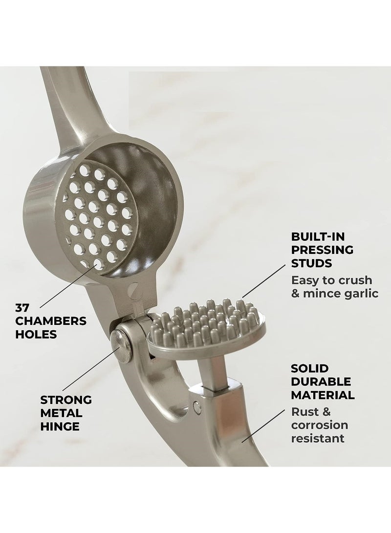 توب تشويس هراسة ثوم إستانلس ستيل متعددة الوظائف,مفرمة ثوم معدنية ، كسارة ثوم قابلة للغسل ، مفرمة ثوم المطبخ ، عصارة الزنجبيل - Image 4