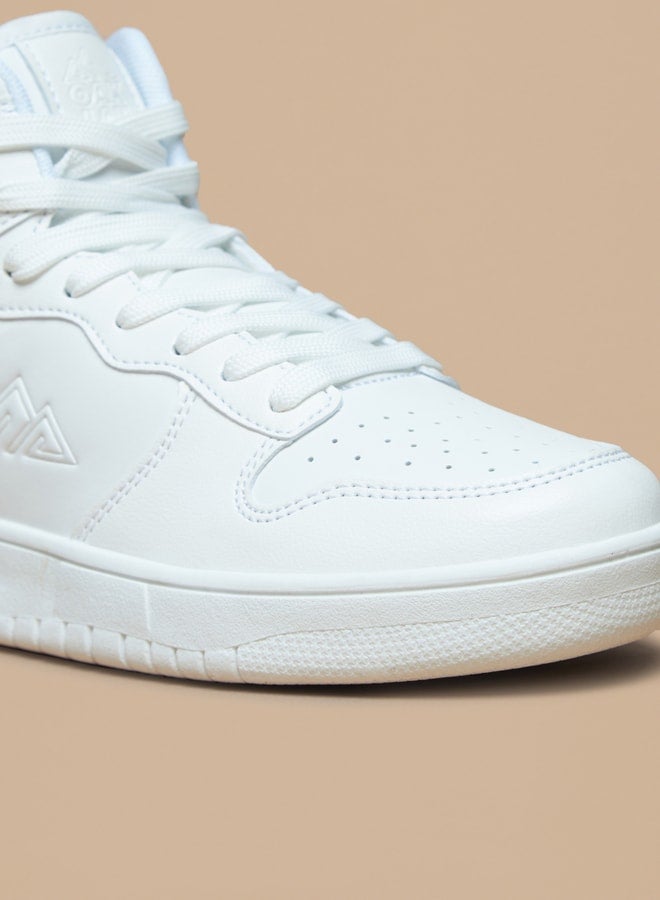 Oaklan by Shoexpress Women's Solid High Top Sneakers with Lace-Up Closure  - Image 5