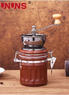 UNUNS Manual Coffee Grinder, Ceramic Coffee Bean Grinder Manual Burr Grinder, Antique Coffee Mill with Cast Iron Hand Crank for Making Mesh Coffee, Decoration, Best Gift  - Image 1