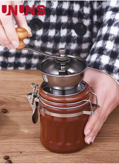 UNUNS Manual Coffee Grinder, Ceramic Coffee Bean Grinder Manual Burr Grinder, Antique Coffee Mill with Cast Iron Hand Crank for Making Mesh Coffee, Decoration, Best Gift  - Image 5