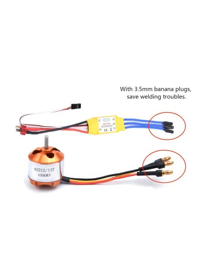 YoungRC A2212 1000KV Brushless Motor + 30A ESC Electric Speed Controller + 1045 Propeller CW CCW Kit for RC Multicopter Quadcopter - Image 3