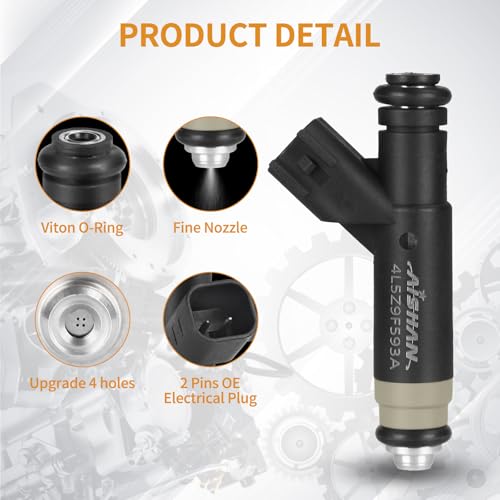AISHAN 8PCS Fuel Injectors 4 Holes Compatible with Mercury Mountaineer 20042005 for Ford Explorer 20042005 E150 20042008 for F150 E250 2005 2006 2007 2008 V8 46L Replace FJ867 4L3Z9F593BA - Image 3