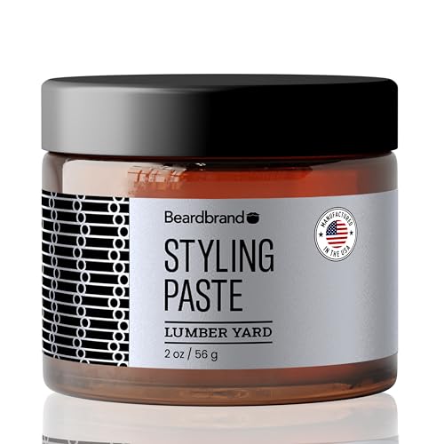 Beardbrand Beard Styling Paste Medium Hold and Natural Look Hair Paste for Men Versatile Hair Styling Cream Sandalwood Cedar Scent 56 grams - Image 1